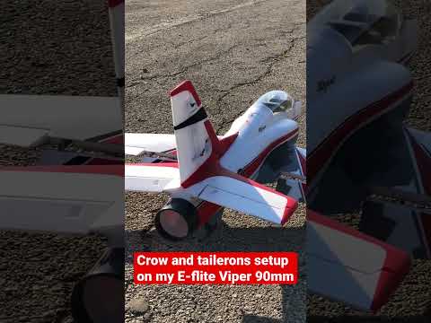 Crow and tailerons setup on my E-flite Viper 90mm #rcplane #eflite #rc #viper #edf