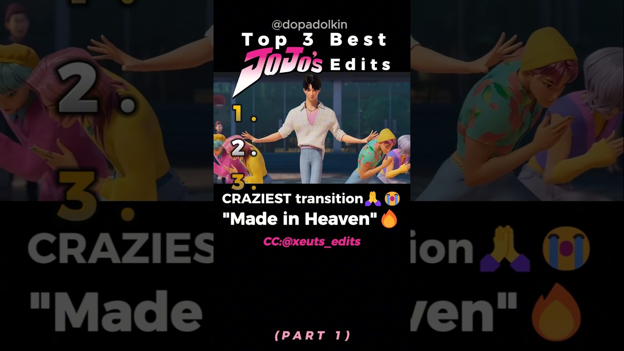 Top JoJo Edits: Part 1 Ranking