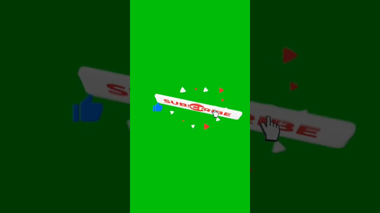 Free Green Screen Like, Share & Subscribe Buttons