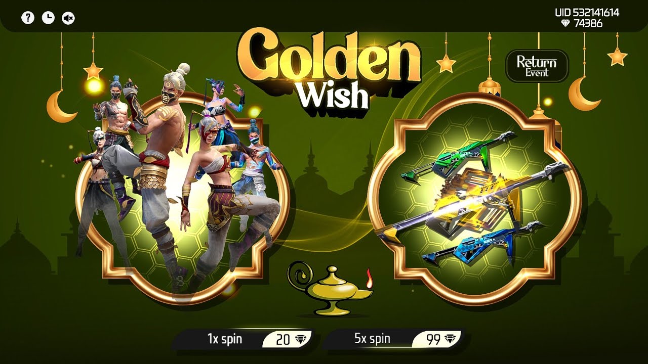 OB52 100% Free Wish Event in Free Fire 2026 🎮