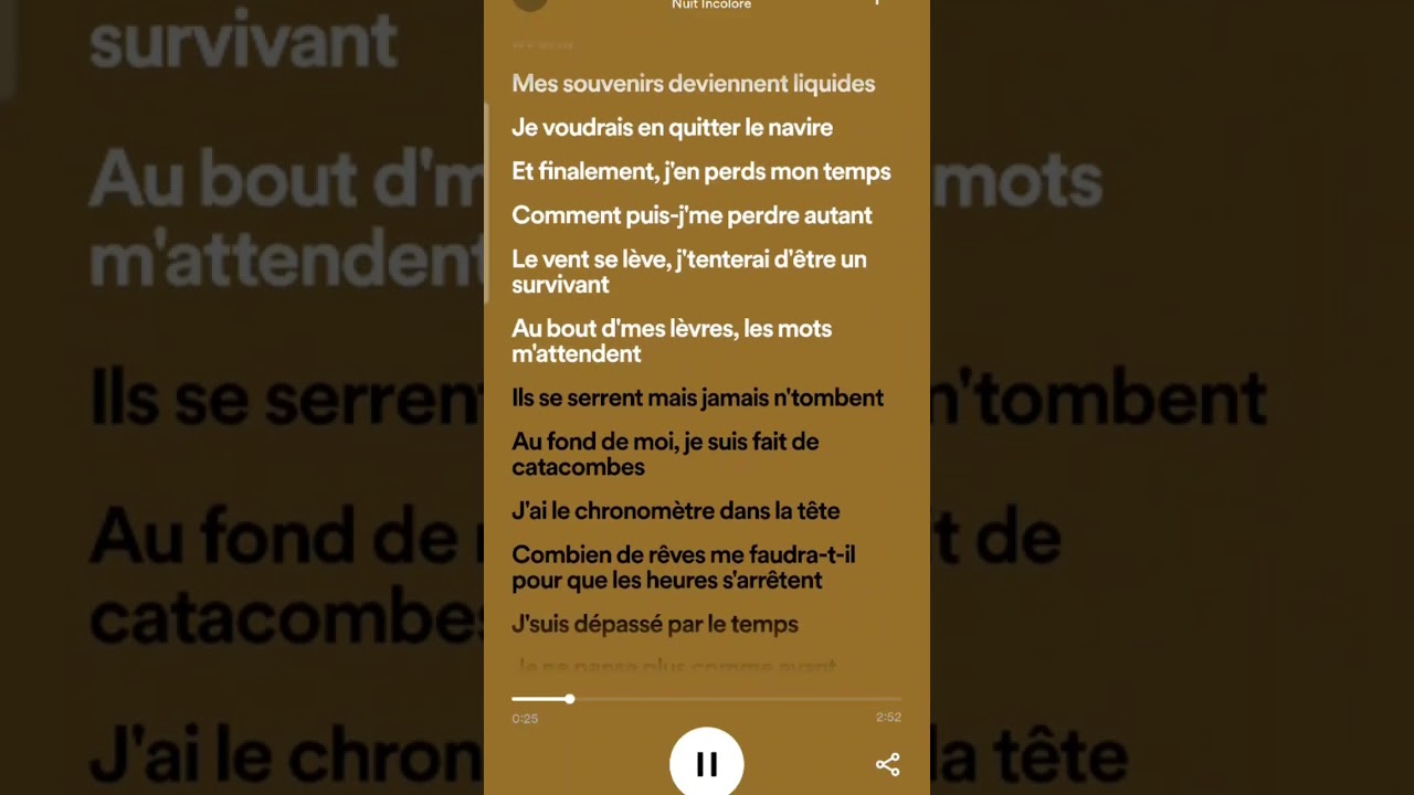 Nuit Incolore - Dépassé 🎶 Découvrez les paroles et la musique