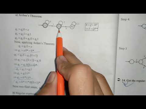 Construct a regular expression from the given automata using Arden's Theorem