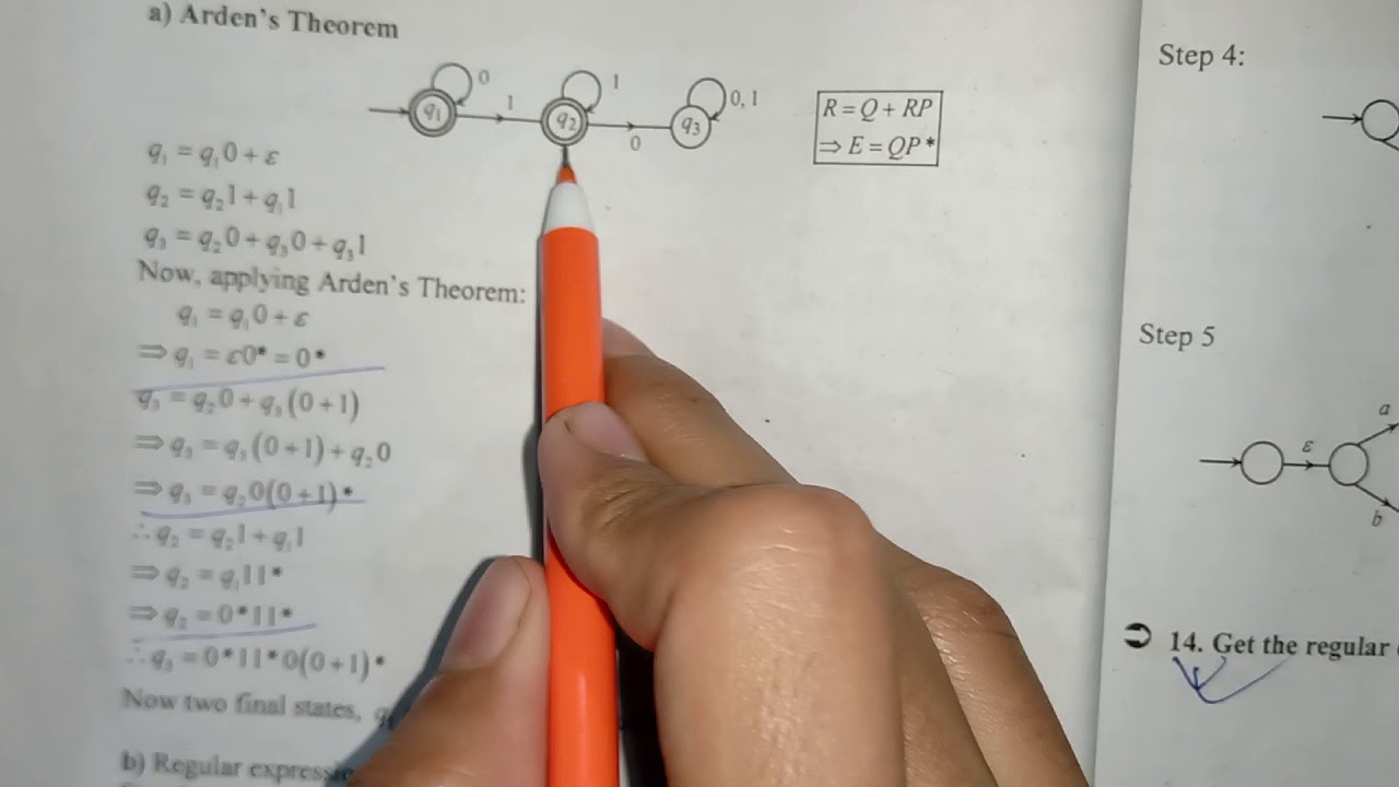 Learn How to Derive Regular Expressions from Automata Using Arden's Theorem ๐