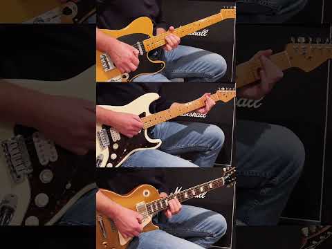 Fender Tele vs Strat vs Gibson Les Paul - Best blues guitar sound?🔥 #shorts #music #youtubeshorts