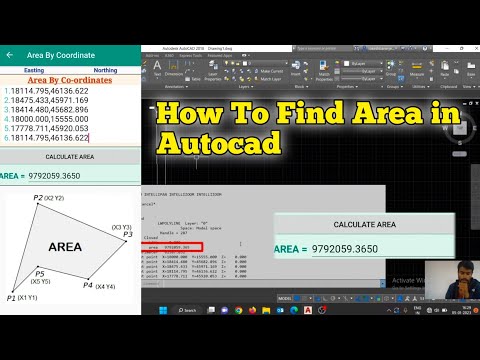 How To Find Area in Autocad | coordinate se area kaise Nikale use By Autocad