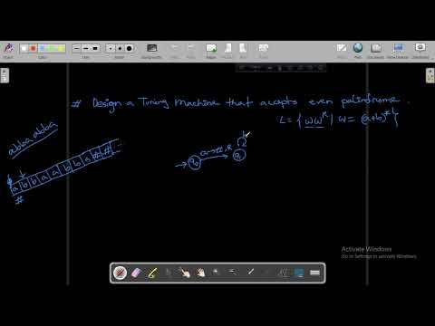 Turing Machine (Even Palindrome) - Theory of Computation