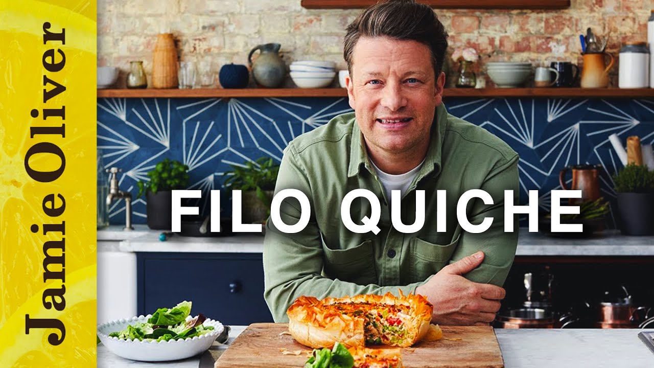 Delicious Pepper & Harissa Filo Quiche by Jamie Oliver 🥧