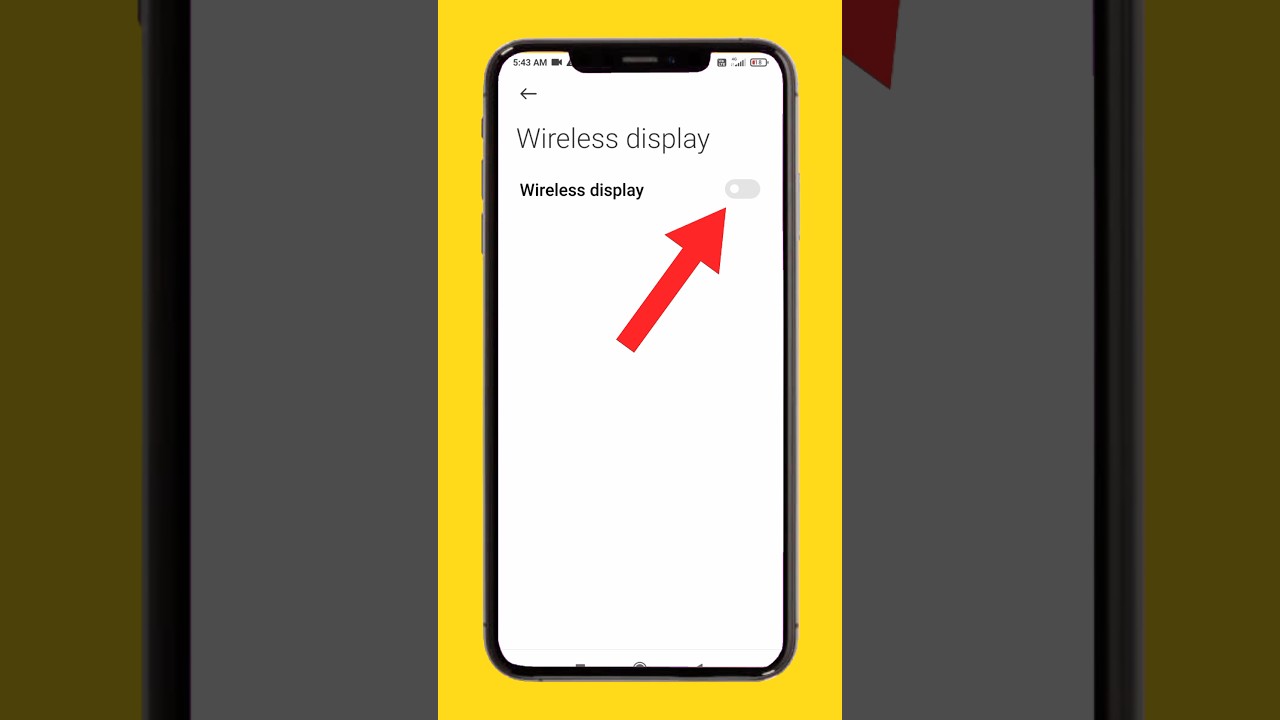Mobile main Wireless Display ko kaise On karen || How to On Wireless Display connected using wi-fi.