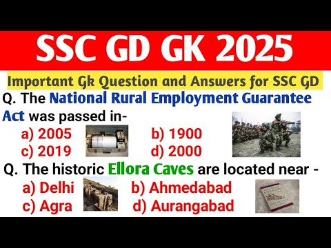 SSC GD Constable GK MCQs 2025-26 📚