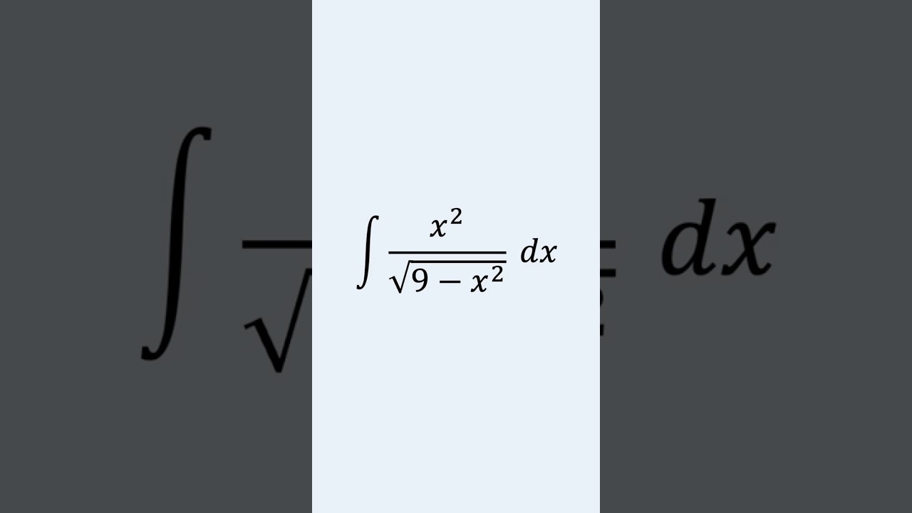 Integrating with Trigonometric Substitution ✨