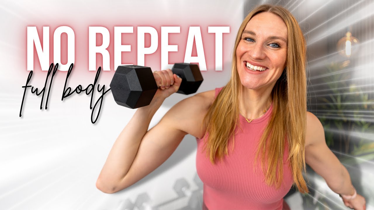 30-Min No-Repeat Full Body Dumbbell Workout 💪