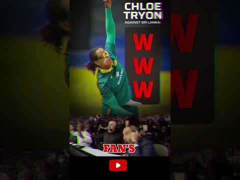 Chloe Tryon hat-trick😈😈#shorts #cricket #cricketlover #entertainment