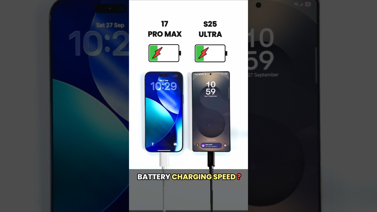 iPhone 17 Pro Max vs Galaxy S25 Ultra Battery Speed ⚡