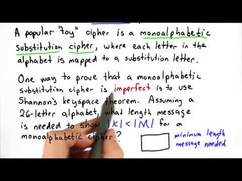 Toy Substitution Cipher 1 - Applied Cryptography