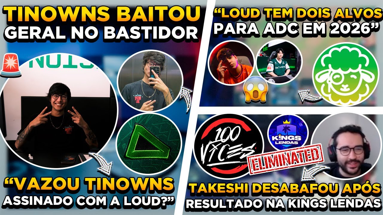 Bomba! Tinowns Confirma Seu Time em 2026 e ADC da LOUD é Revelado 🎮