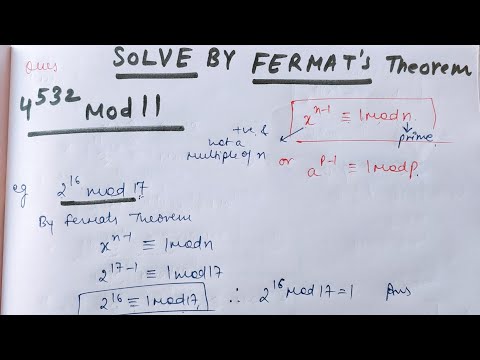 Fermat's Theorem Numerical examples | Important for exams