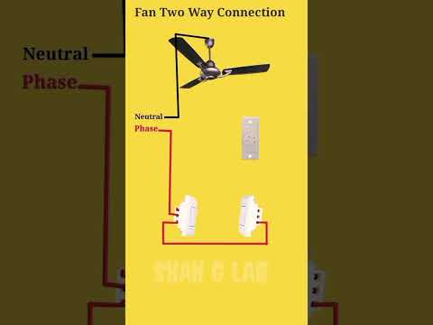 fan two way switch connection diagram || fan connection || two way switch wiring ||
