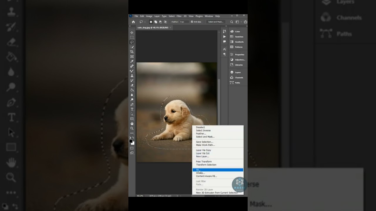 Remove Objects Using Lasso Tool in Photoshop ✂️