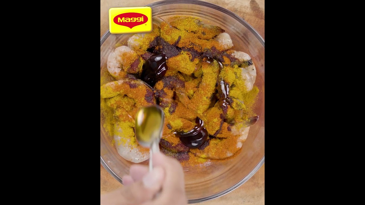 Sticky Barbecued Prawn Salad| MAGGI Seasoning Cubes