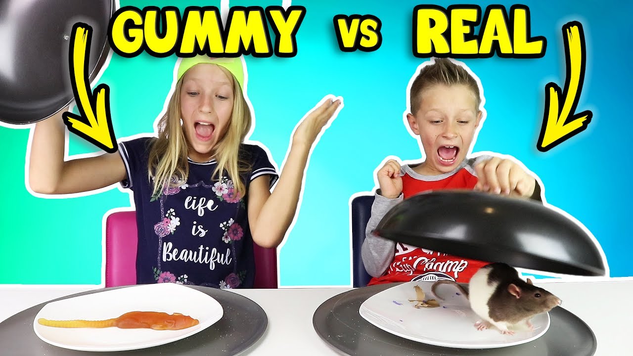 Gummy vs Real Food Challenge 4! 🍽️