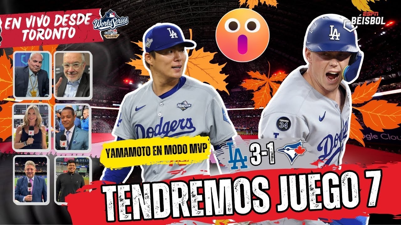 ¡Juego 7 en la Serie Mundial! Dodgers y Blue Jays empatan tras victoria de Yamamoto en el Juego 6 ⚾