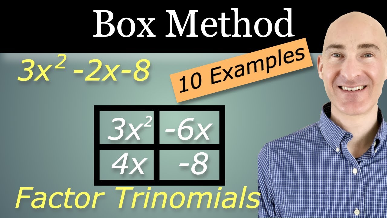 Box Method for Factoring Trinomials: 10 Examples