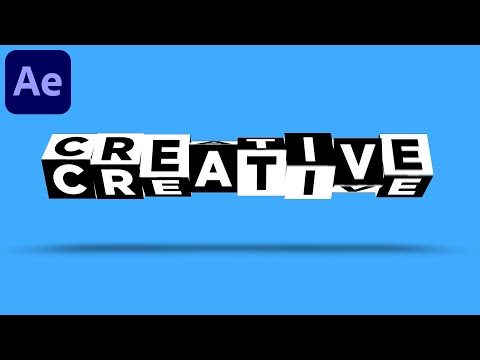 3D Cube Rotating Text Animation in After Effects - No Plugins | Creative & Easy