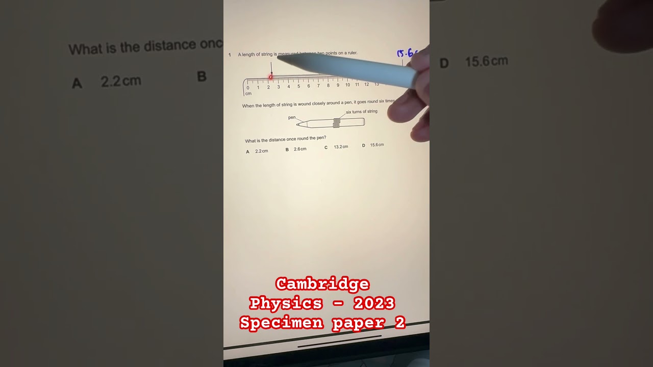 Q1 2023 Specimen paper 2 | Cambridge IGCSE physics