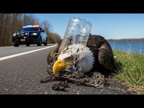 The Man Who Rescued a Bald Eagle Trapped by the Roadside in the Forests of Alaska