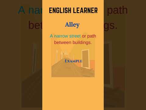 English Word - Alley - Meaning With An Example #englishwords #english #alley