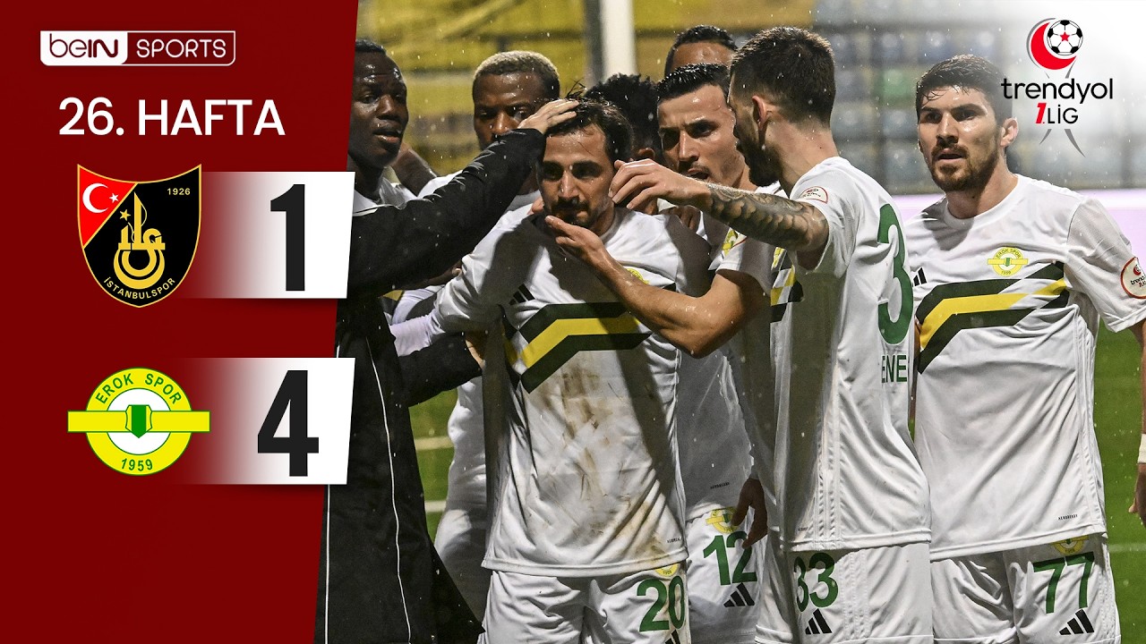 İstanbulspor (1-4) Esenler Erokspor | 26. Hafta Maç ÖZETİ | Trendyol 1. Lig - 2025/26