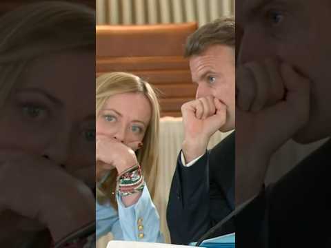 Meloni Rolls Her Eyes at Macron at G-7 Summit