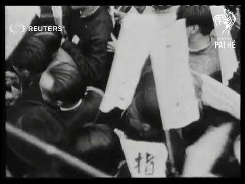 CHINA: Shanghai: Crowd scuffles with police and troops: (1927)