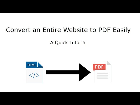 How to Convert an Entire Website to PDF EASILY - PDFmyURL