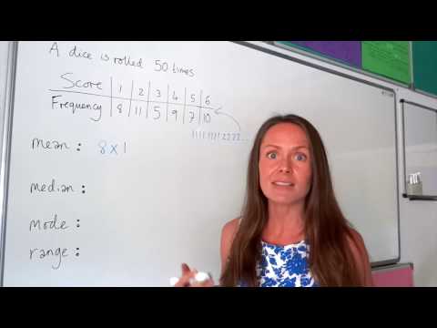 The Maths Prof: Frequency Tables (Mean, Median, Mode & Range)