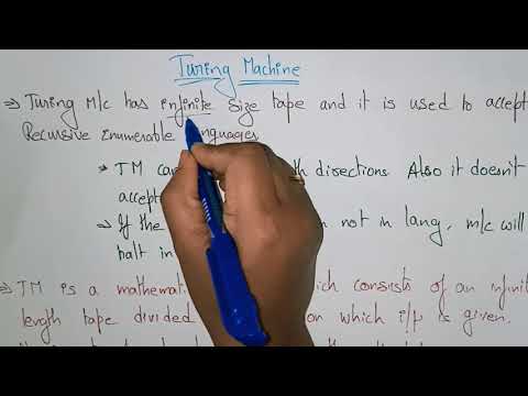 Turing machine ( TM) | Introduction | Part-1/2 | TOC | Lec-85 | Bhanu Priya
