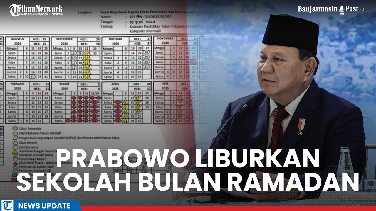 Prabowo Liburkan Sekolah 1 Bulan Penuh di Puasa 2025, Ini Kalender Ramadhan dan Kalender Pendidikan