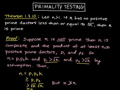 Primality Testing (Theorem 1.3.10)