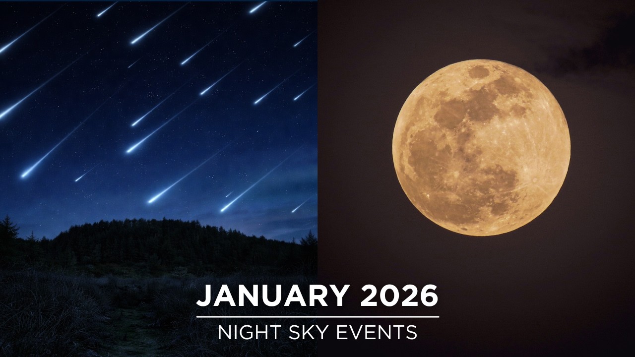 Don't Miss These Astronomy Events in January 2026 | Supermoon | Quadrantid Meteor Shower | Jupiter