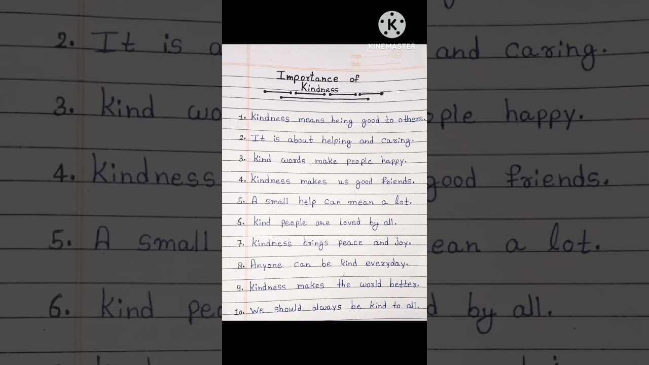 10-Line Essay on the Importance of Kindness 😊