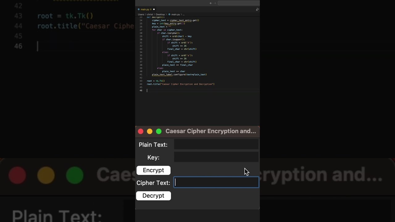 Master Python GUI: Build a Powerful Caesar Cipher Encryptor & Decryptor 🔐