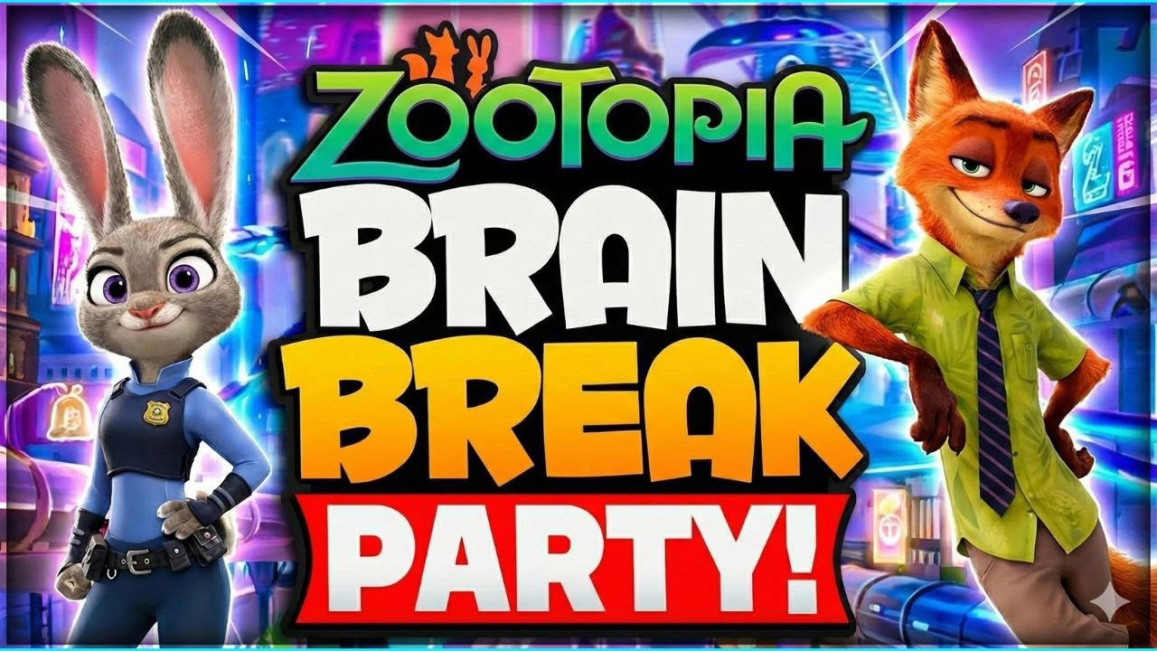 Zootopia Brain Break Party & Dance for Kids 🐾