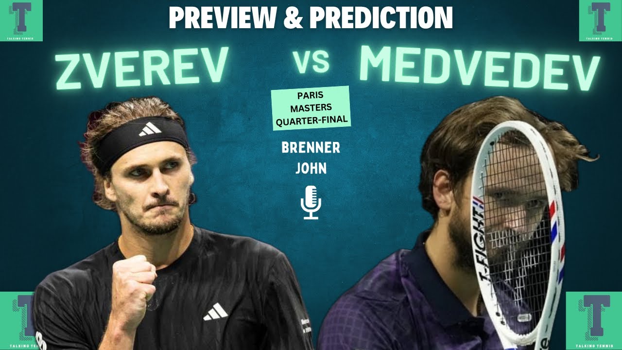 Epic Showdown: Zverev vs Medvedev at ATP Paris Masters 2025 🔥 | Quarter-Final Preview & Prediction