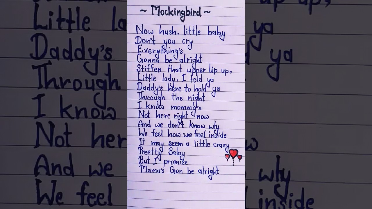Eminem's Heartfelt 'Mockingbird' Lyrics 🎶 | Trending Lyric Video