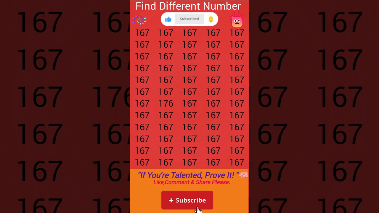 Find the Odd Number! 🔢 Test Your Attention