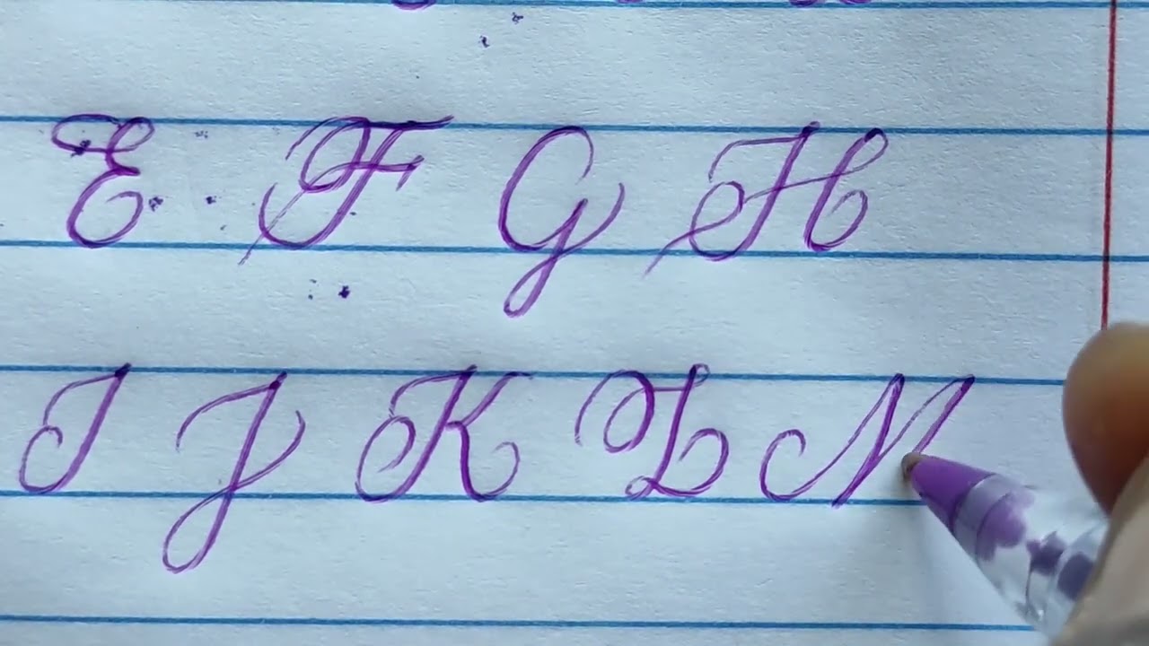 Alfabeto Cursivo Maiúsculo com Letras Lindas ✍️