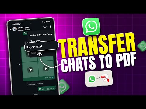 How to Transfer WhatsApp Chats to PDF | Export WhatsApp Chats to PDF