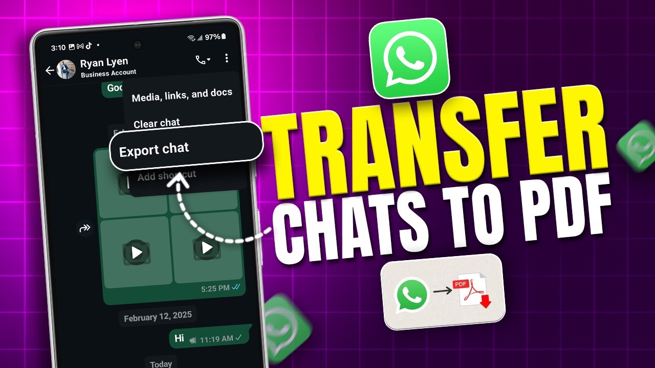 Guide to Exporting WhatsApp Chats to PDF
