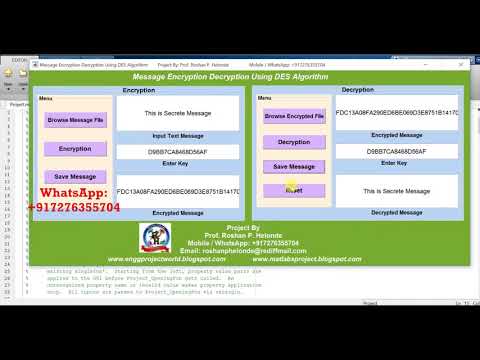 DES Encryption Decryption Using Matlab Project - Cryptography Using DES Algorithm