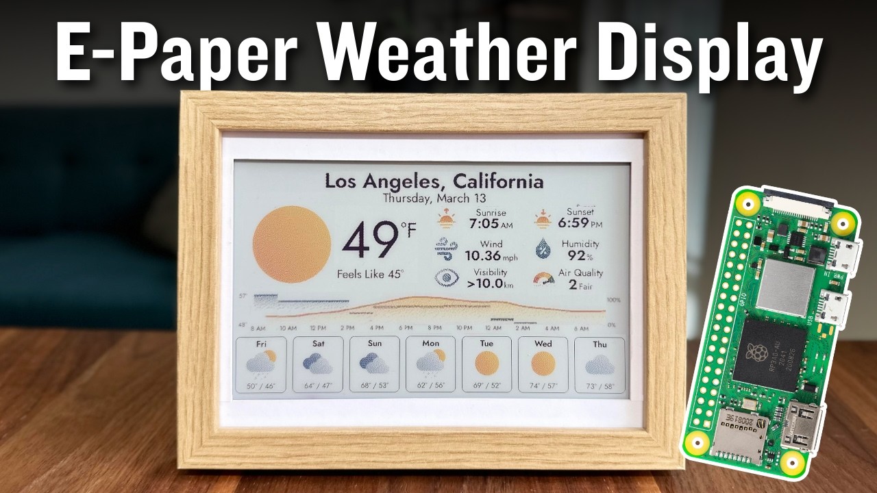 DIY E-Ink Weather Display with Raspberry Pi